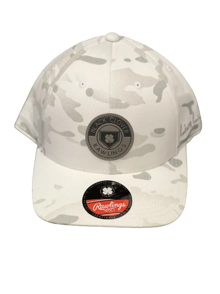 Black Clover + Rawlings WhiteOut Camo Snapback Hat 3 Black Clover + Rawlings WhiteOut Camo Snapback Hat