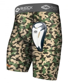Cups Shock Doctor Camo Core Compression Short With Bio-Flex Cup