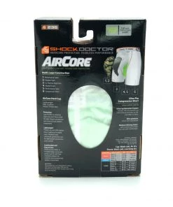 Shock Doctor White Compression Short With AirCore Hard Cup - Boys