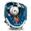 Baseball Youth Franklin MLB Mets Tee Ball Glove - 9.5"