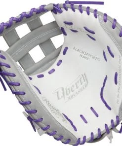 Rawlings Liberty Advanced 2022 Color Series RLACM34FPWPG Fastpitch Catchers Mitt - 34