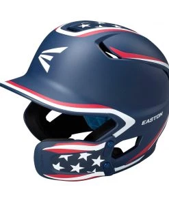 Easton Z5 2.0 Matte Finish Stars And Stripes Baseball Batter's Helmet With Universal Jaw Guard Helmets