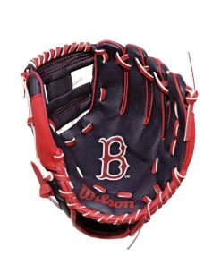 Wilson MLB Red Sox Tee Ball Glove - 10" Baseball Youth 7 Wilson MLB Red Sox Tee Ball Glove - 10