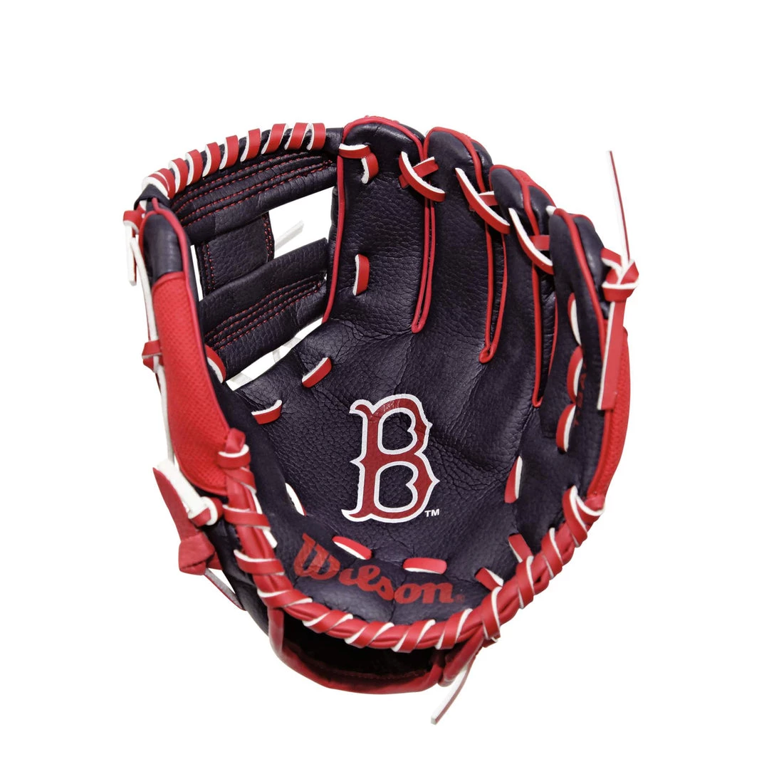 Wilson MLB Red Sox Tee Ball Glove - 10" Baseball Youth 5 Wilson MLB Red Sox Tee Ball Glove - 10" Baseball Youth