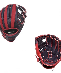 Wilson MLB Red Sox Tee Ball Glove - 10" Baseball Youth