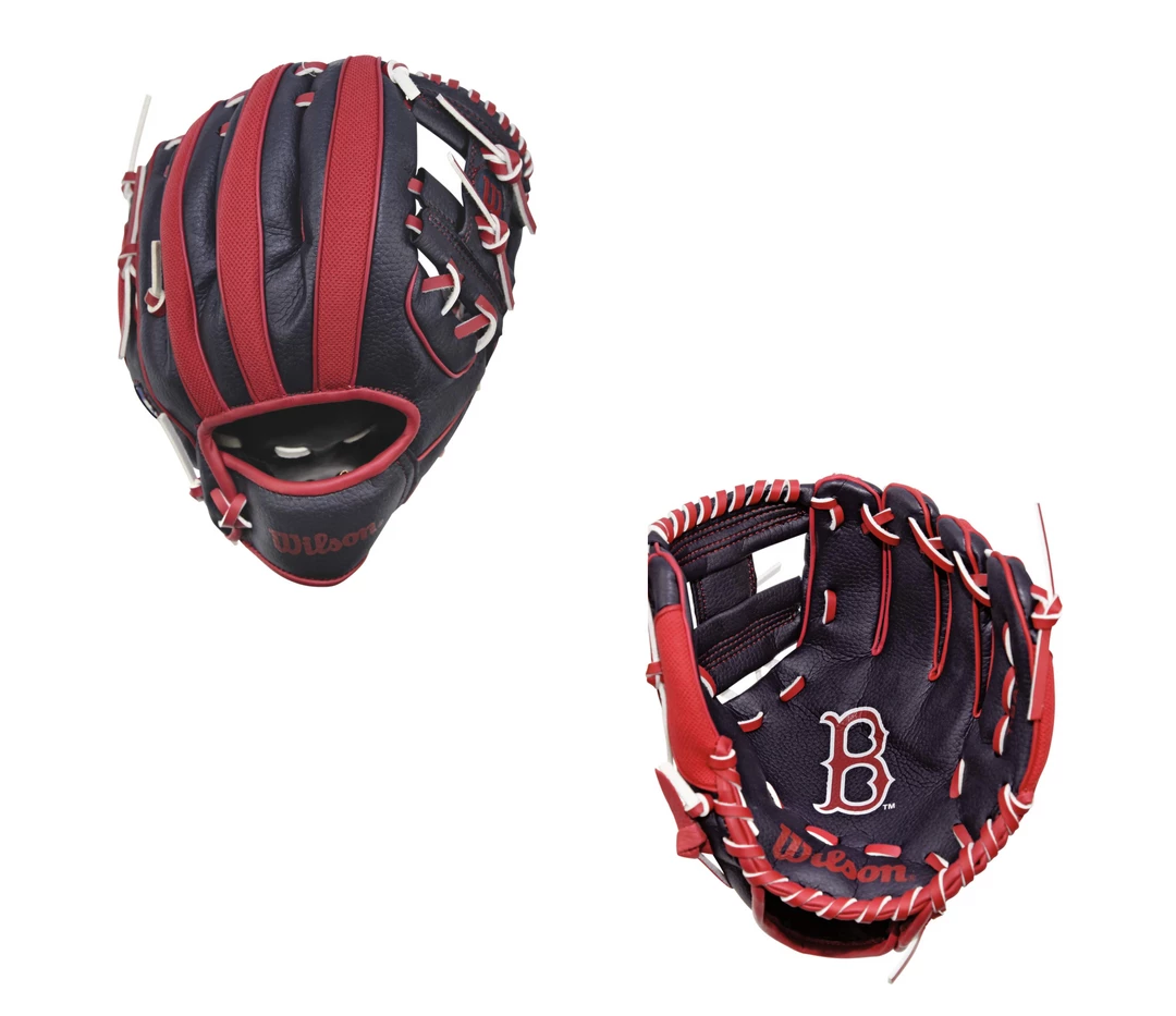 Wilson MLB Red Sox Tee Ball Glove - 10" Baseball Youth 3 Wilson MLB Red Sox Tee Ball Glove - 10" Baseball Youth